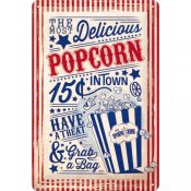 popcorn plåtskylt retro vintage nostalgi