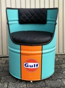 Oljefatsstol GULF oil drum seat VINTAGE